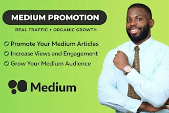 grow your medium followers with real and organic promotion