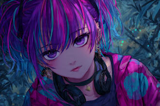 custom anime art of your oc, character, and fanart