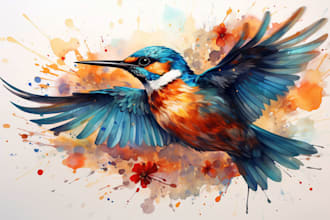 draw realistic animal illustration in watercolor