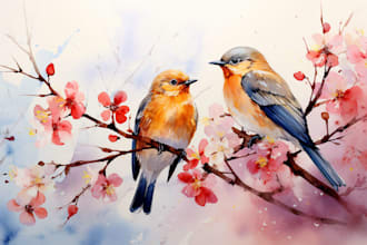 draw realistic animal illustration in watercolor