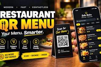 build a modern qr code digital menu for your restaurant or cafe