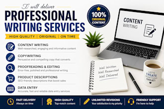 write professional product descriptions and content writing