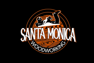 design amazing santa monica woodworking logo