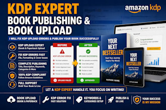 amazon book publishing, book formatting, book upload, kdp error fix, kdp upload