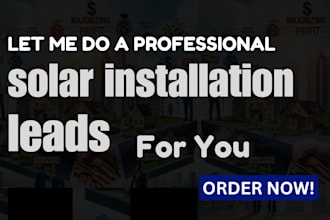 generate premium solar installation leads facebook ads google ads video ads