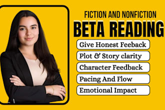 beta read, critique your manuscript with honest story feedback