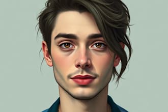 make realistic digital oil portrait painting