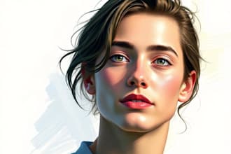 illustrate a gorgeous digital oil paintings portrait