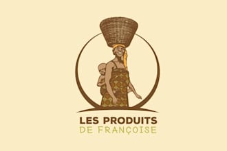 create perfect classic african peasant logo