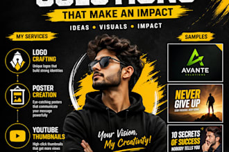 design poster, logo and youtube thumbnaills