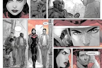 illustrate a comic book page or a custom illustration