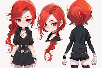 draw fanart semi chibi your character or any character