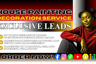 500 exclusive house painting leads, commercial house decoration leads google ads