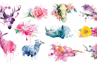 custom a watercolor tattoo design