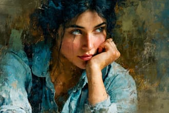 unique oil painting portrait