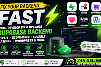 develop supabase backend bug fix replit ecommerce lovable business app wordpress