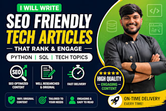 write SEO optimized tech blogs on python, sql and software testing
