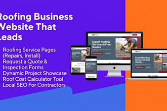 design a professional roofing company website that generates leads