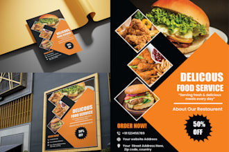 design food and burger social media ads