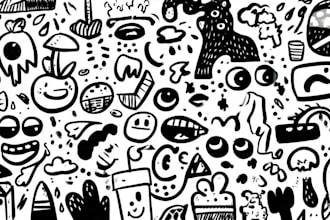 draw doodles and line art for you