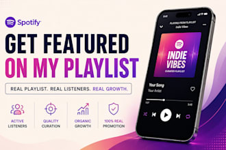 feature your song on my active organic spotify playlist