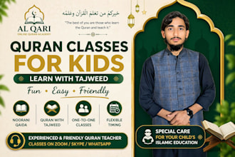 teach quran online for kids with tajweed and basic islamic learning