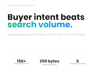 research amazon keywords with buyer intent and cosmo analysis