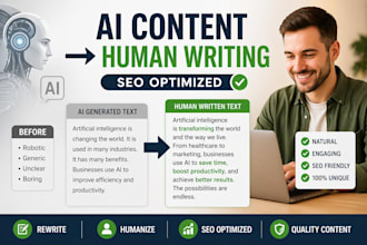 rewrite and humanize ai generated content for SEO