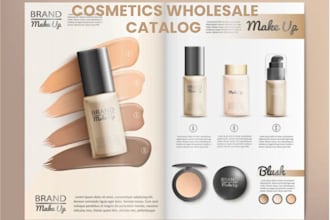design clickable PDF product catalog catalogue for b2b cosmetics skincare brands