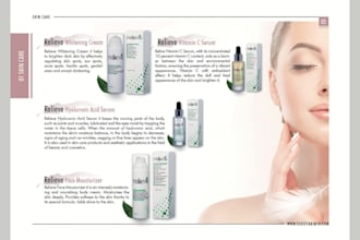 design print pdf catalog b2b catalogue for cosmetics and skincare products