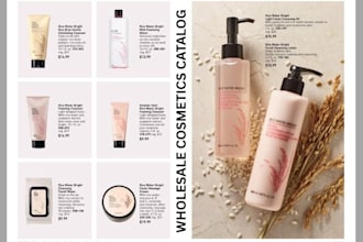 design print pdf catalog b2b catalogue for cosmetics and skincare products