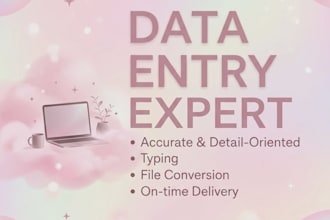 do accurate data entry, typing, and google docs tasks