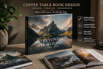 design unique minimalist book layout for coffee table book, catalogs