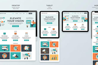 design responsive website UI UX layouts