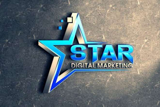 do amazing professional 3d business logo design