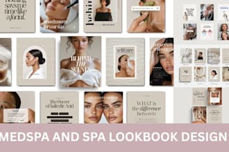 design beauty product catalog medspa lookbook spa price list brochure booklet