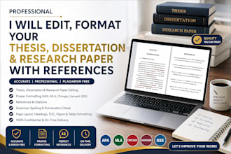 edit and format your articles, dissertation, or research paper with references