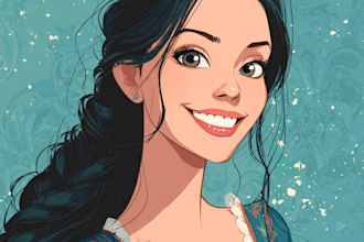 draw your cartoon portrait in disney style