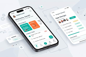design modern app UI UX with prototypes