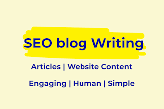 write SEO blog posts for small businesses and websites