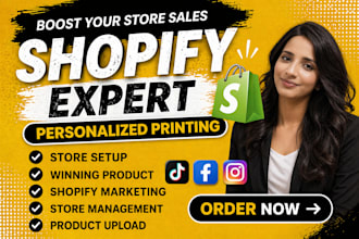 be your shopify manager, pod store expert, shopify virtual assistant