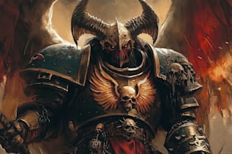 create warhammer beast or war creature illustration