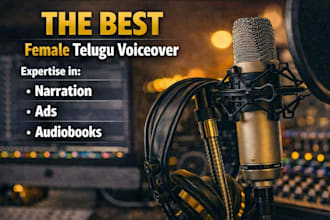 do clear and engaged female telugu voiceover