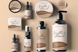 design premium bottle, jar, and box label design