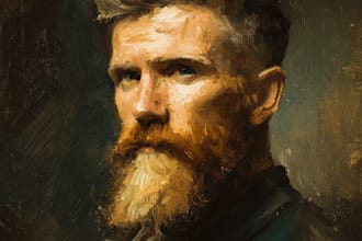 digital portrait painting, oil painting style , portrait