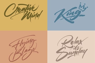do handwritten signature logo design for photography, beauty and fashion brand