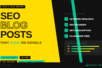 write SEO blog posts and articles for tech saas and software companies