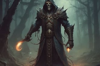 draw realistic fantasy horror character illustration