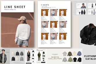 design luxury clothing catalog lookbook for apparel sportwear activewear brands
