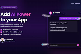 integrate claude ai or openai into your app or website